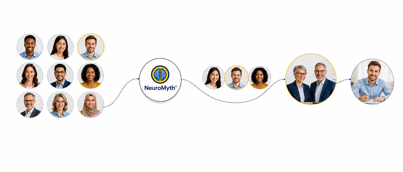 NeuroMyth selection flow